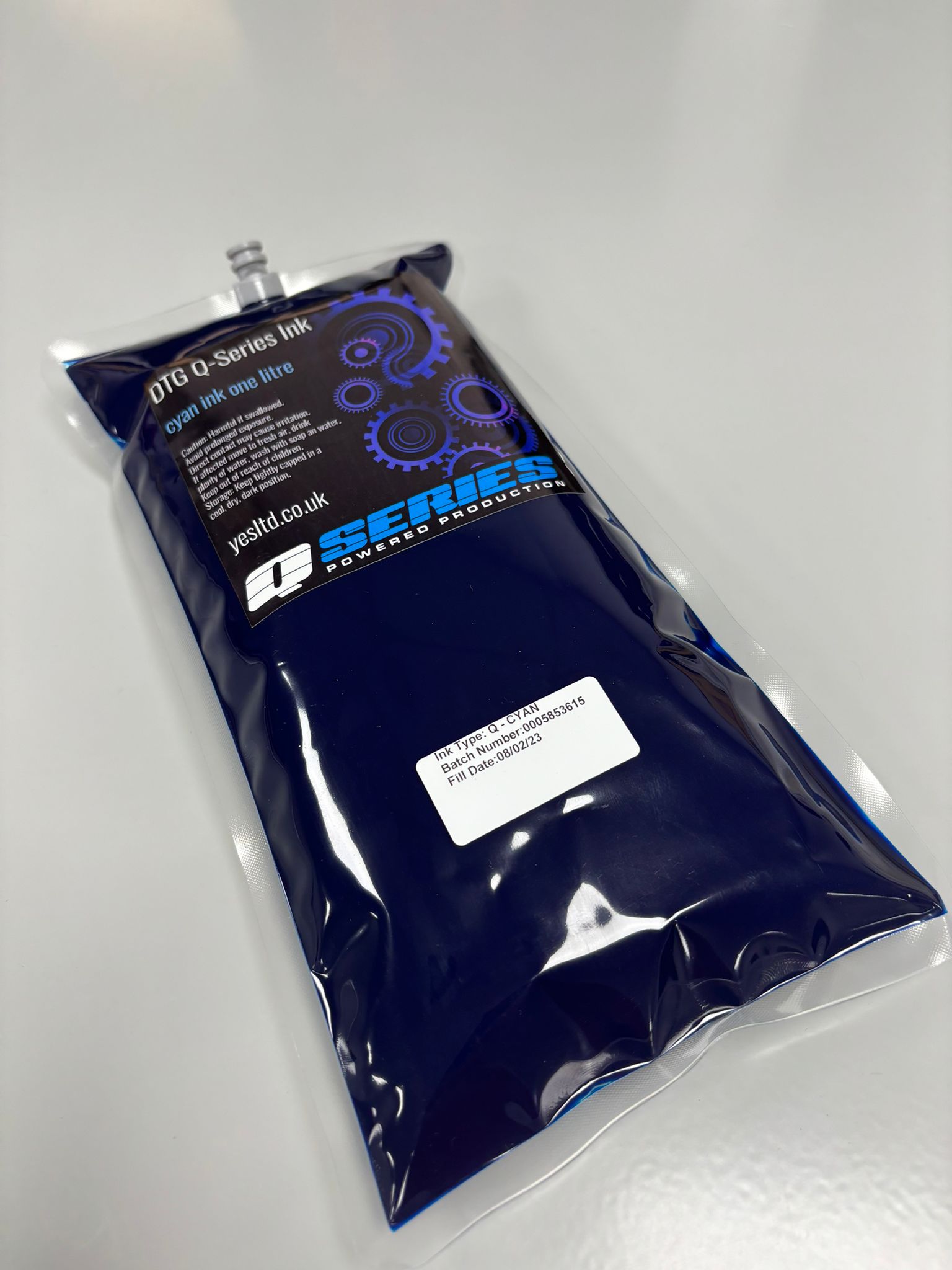 DTG Digital Q Series Cyan Ink Bag 1ltr (1000ml)